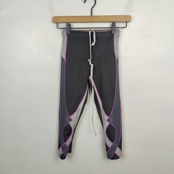 CW-X Stabilyx‎ Joint Support 3/4 Compression Tight Womens XS Black Purple Gym - Picture 1 of 8